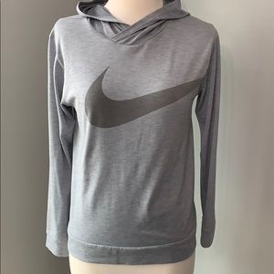 Girls Nike Dri-Fit grey hoodie